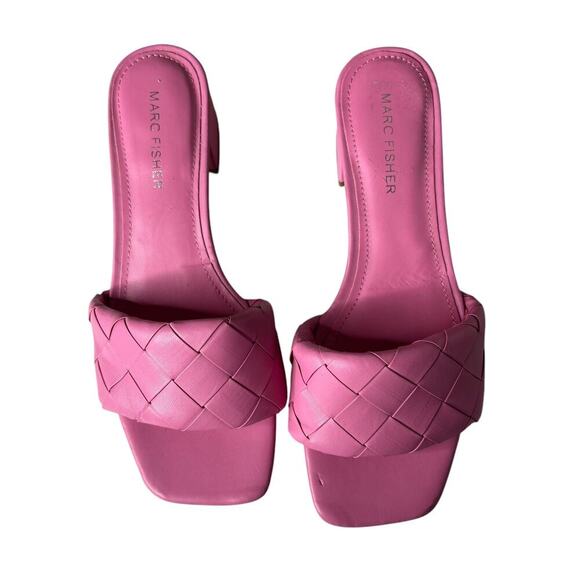 Marc Fisher Casper Slip On Heeled Sandal Pink Size 6 - Picture 2 of 4